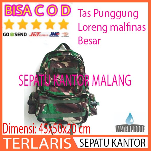 Tas Ransel Lebanon Ransel Loreng Malfinas