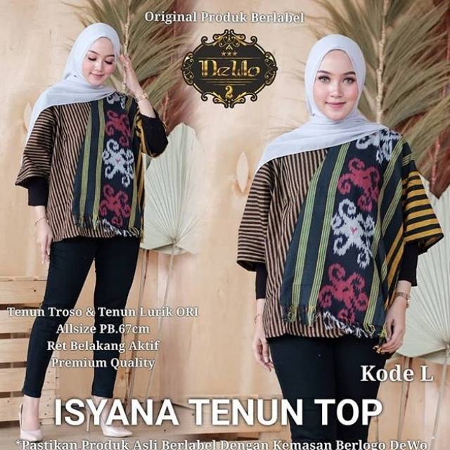 Blus tenun ori/ atasan tenun/tunik tenun/baju batik/blus batik/baju batik kantor/lurik