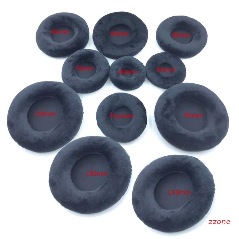 zzz 2Pcs/1Pair Velvet Universal Headphone Cushions Replacement Ear Pads Cushion 70mm 90mm 60mm-110mm For All Earphone Headphones