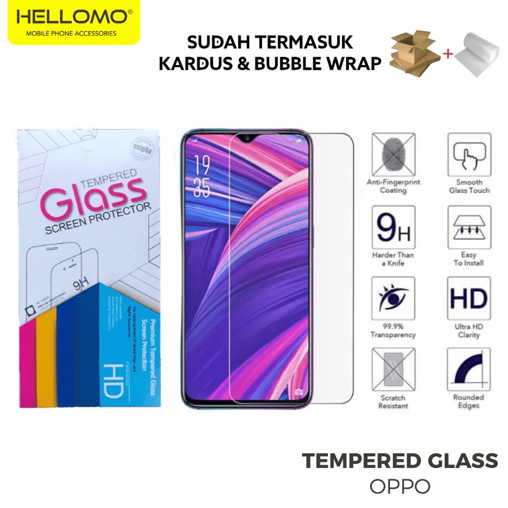 Tempered Glass Oppo Anti Gores HP OPPO Kaca Screen Protector Glass HP OPPO