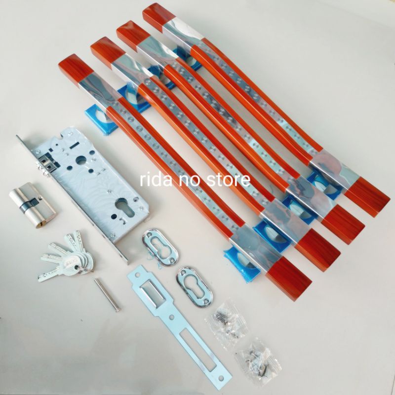 45 cm 1 set handle pintu rumah gagang pintu minimalis tarikan pintu kayu pegangan stainles