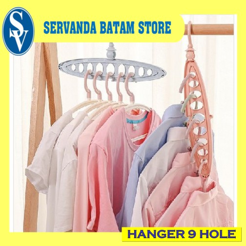 Flash Sale (1kg=16) Hanger 9 Hole Gabungan Hanger Baju Gantungan Lipat Putar Serbaguna 9 Lubang Multifungsi VRyGWgjTe8zZgm