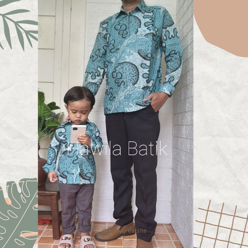 Baju Batik Couple Ayah Anak Kualitas Premium