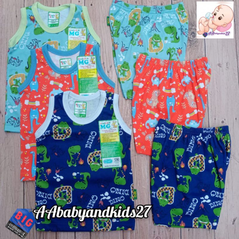 TERBARU!!!MOMS GIFT 3Pasang Setelan Baju Bayi Lengan Kutung Celana Dengan Tempat Pampers S M L XL