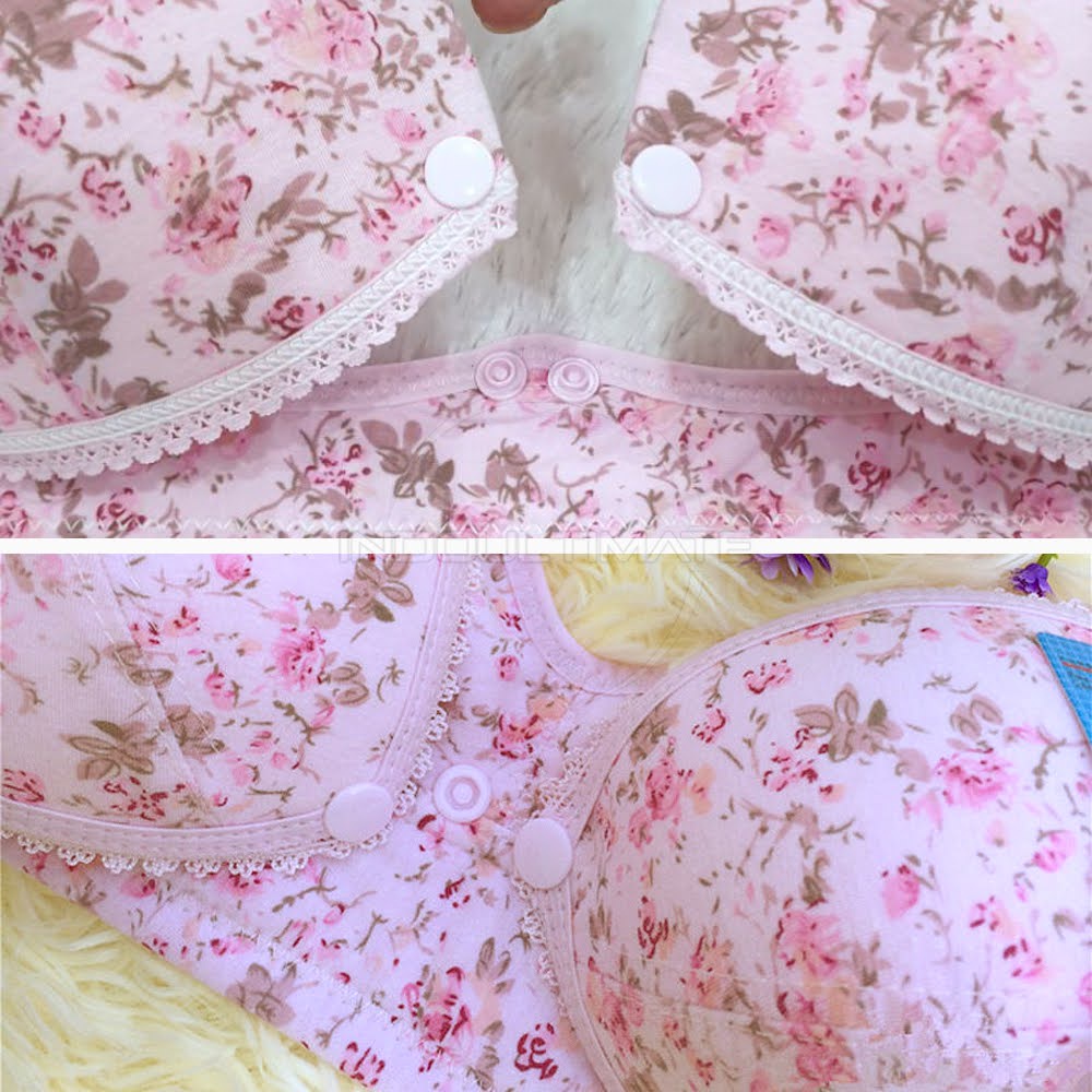 Bra Menyusui Tanpa Kawat BIM-11 Bra Menyusui Kancing Depan BH Menyusui Bayi Pakaian Dalam Wanita Cewek Perempuan Nursing Bra Maternity Bra Ibu Menyusui Bra Motif Motif