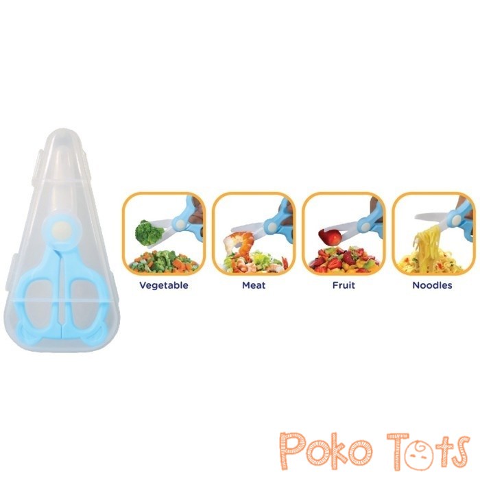 Baby Safe Ceramic Baby Food Scissors with Case Gunting Pemotong Makanan Bayi Keramik