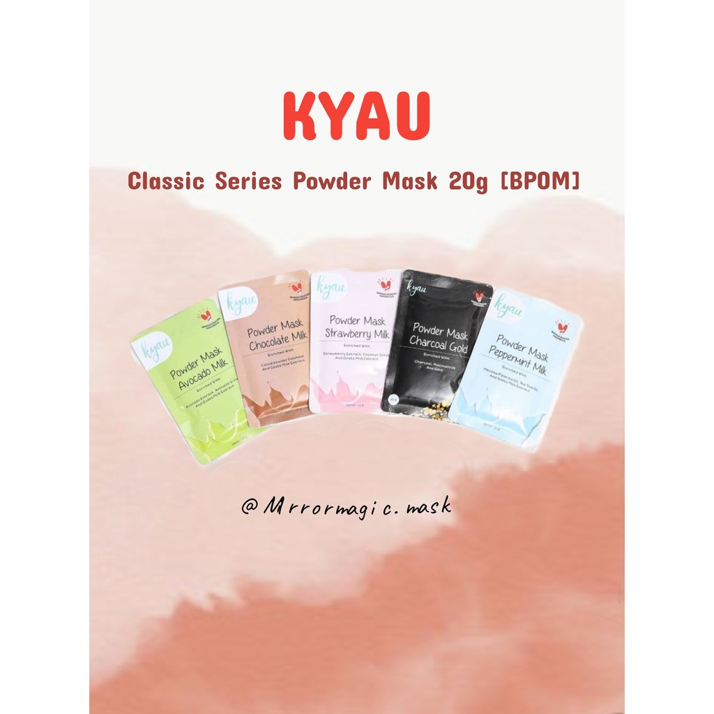 [BPOM] Kyau Classic Powder Mask / Peel Off Series 20g (FREE GIFT)