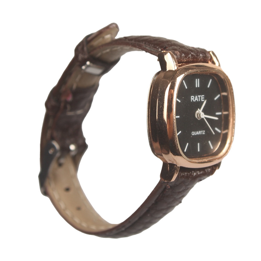 KYEOKA by Mayonette Rounded Square Jam Tangan Quartz Wanita Kulit Strap Pu Fashion Korean Style-6