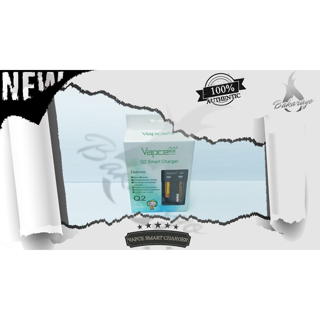 Charger Vapcell Q2 2 slot 18650 Smart Charger Authentic