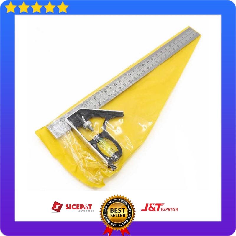 

Penggaris Mistar Siku Multifungsi Untuk Tukang Bangunan Bahan Stainless Steel
