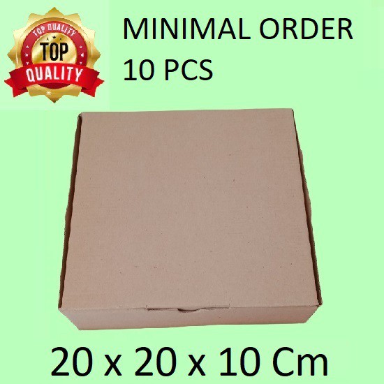 

20x20x10 cm Dus Kotak Kardus Kraft Polos Packing Cake Kue Bolu Brownies Baju Souvenir