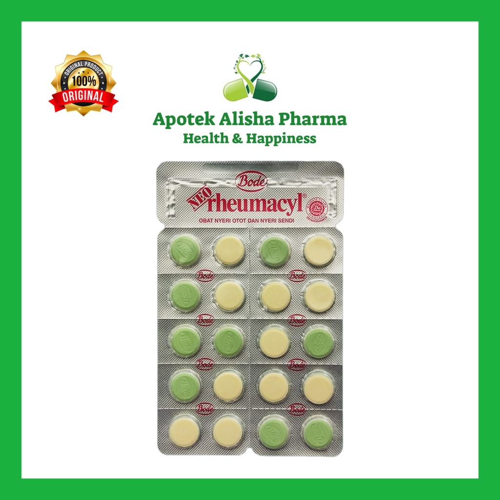 Neo Rheumacyl Tablet (Strip 20tablet) - Neo Rheumacil Tablet Obat Pereda Nyeri / Sakit Pinggang / Encok / Pegal Linu Rheumasil / Reumasil Tablet