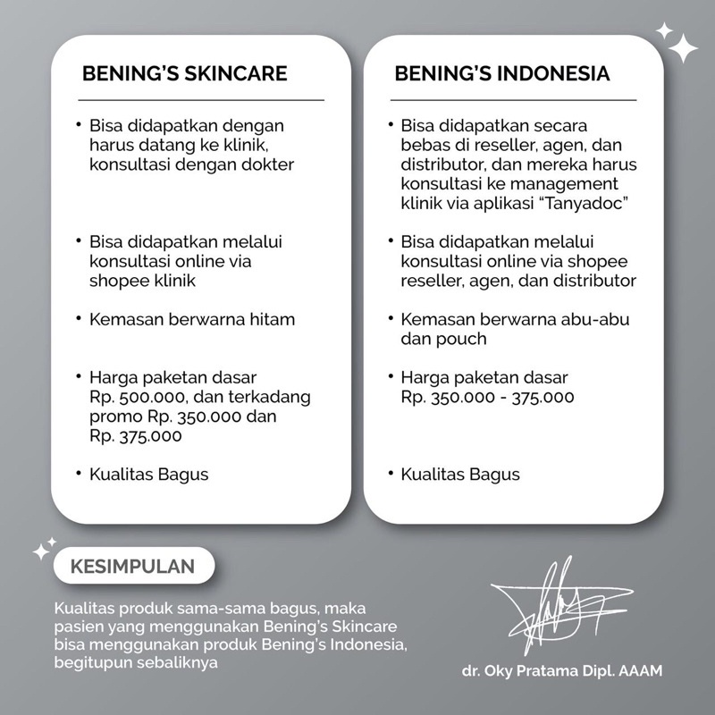 BENINGS SKINCARE DR OKY PRATAMA PAKET BRIGHTENING UNTUK MENCEGAH DAN MENGATASI KULIT KUSAM AGAR GLOWING ( BENINGS INDONESIA )-7