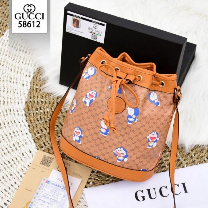 TAS WANITA MURAH SERUT SELEMPANG GUCCI DORAEMON LIKE ORI + FREE BOX DSD64C654D