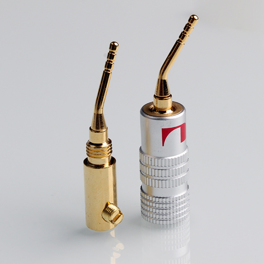 ELEGANT 2pcs Plugs Speaker Banana Plug Connectors Video Musical Cable Wire Pin Gold-Plated Audio Terminals/Multicolor