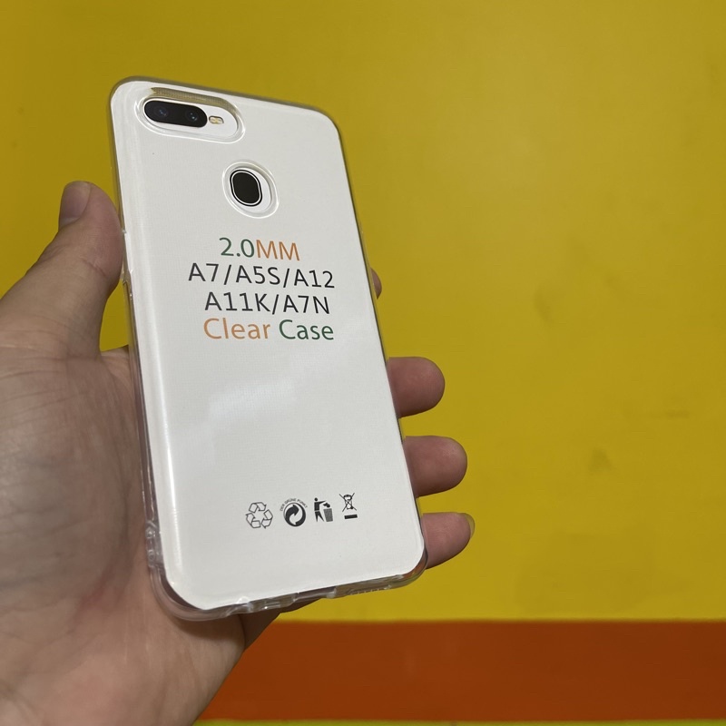 GROSIR CLEAR CASE REAL 2MM OPPO A12 A11K F9 A7 A5S ORIGINAL