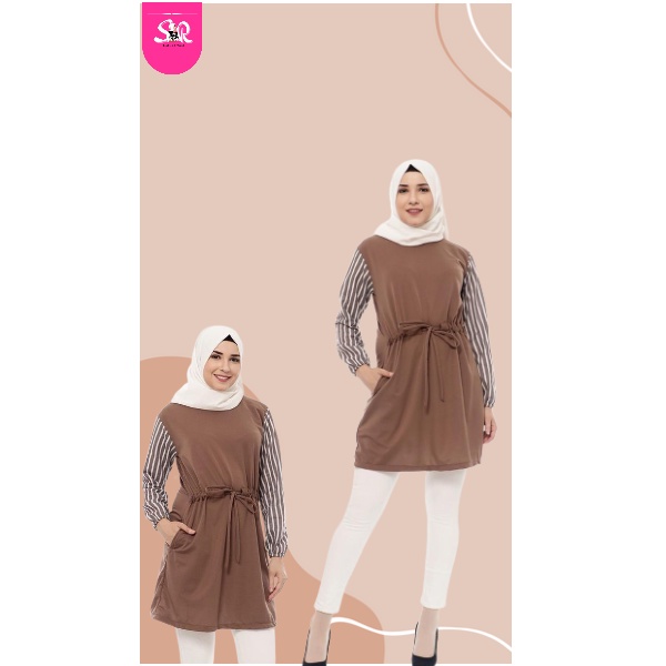 Baju Tunic Wanita - Fabian Hand Rubber Tunic all size/ baju tunic terbaru