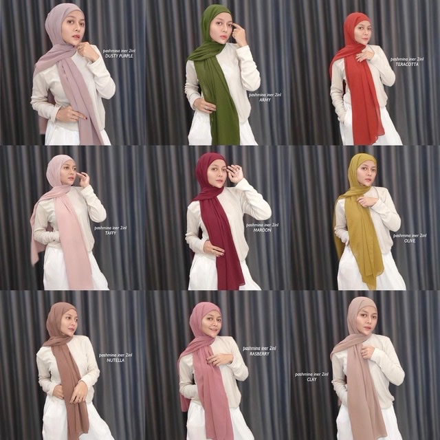 PASHMINA INNER 2IN1 // PASHMINA MALAY // PASH INSTAN