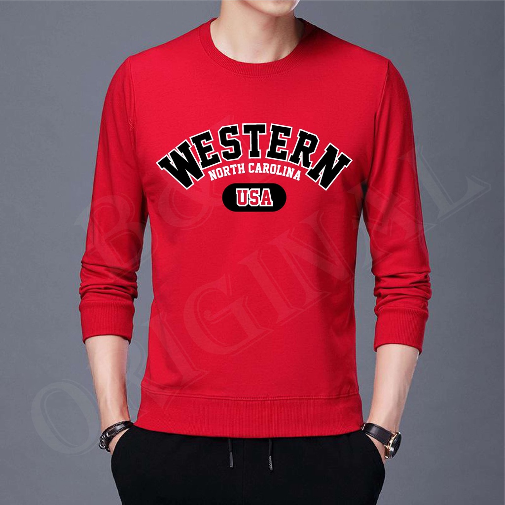 BS/COD/BAJU KAOS WESTERN/ATASAN FASHION PRIA DAN WANITA LENGAN PANJANG/GOOD QUALITY