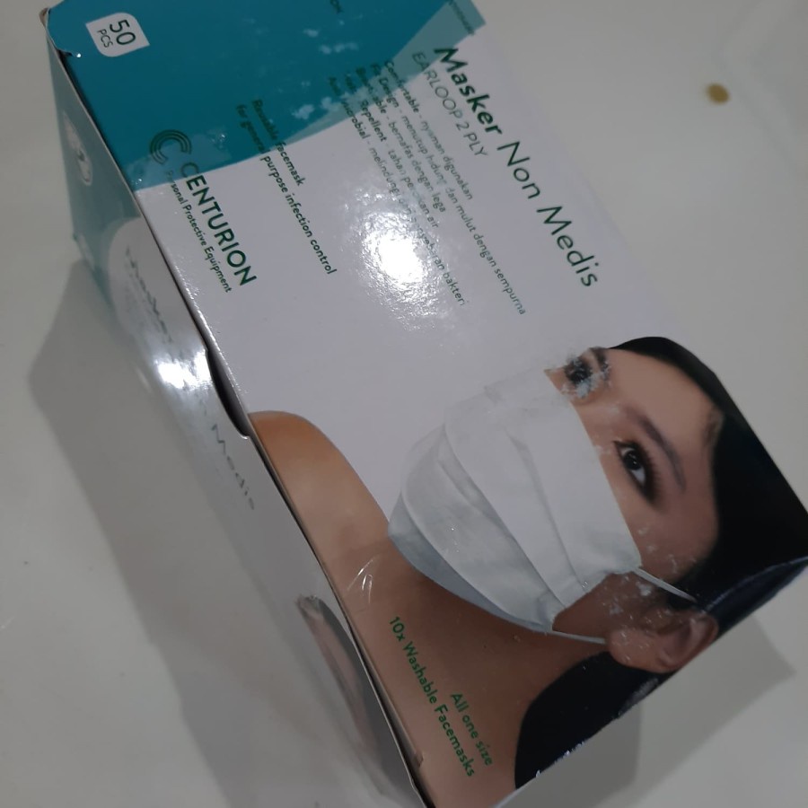 10pcs Masker Kain Centurion Anti Bakteri Premium Non medis