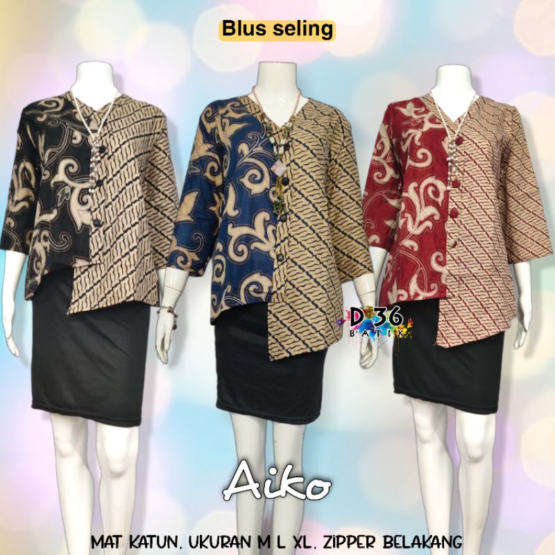 ready jumbo ld 120 Baju Wanita kekinian murah baju atasan wanita kerja Aiko