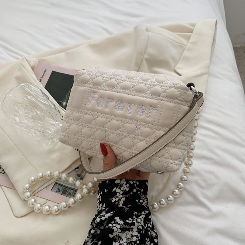 EL 5792 RISCE TAS SELEMPANG TALI MUTIARA IMPORT WANITA CEWEK PEREMPUAN JAKARTA BATAM