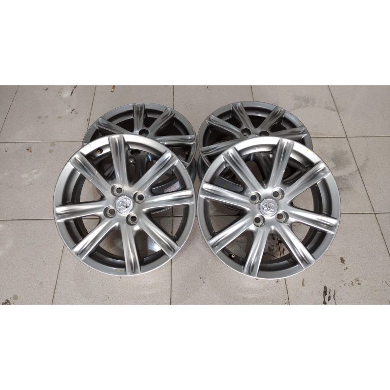 velg eom mobil yaris trd ring 16 warna grey baut 4x100 kondisi second