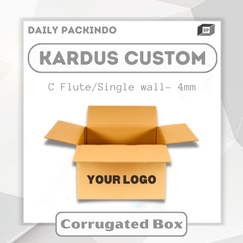 

CUSTOM KARDUS DUS PACKING BOX PACKAGING C FLUTE KETEBALAN 4 MM MURAH