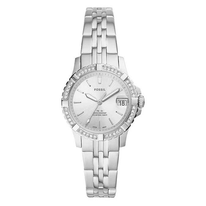 Jam Tangan Wanita Fossil FB-01 ES5000 Silver Dial Stainless Steel Str barang ada