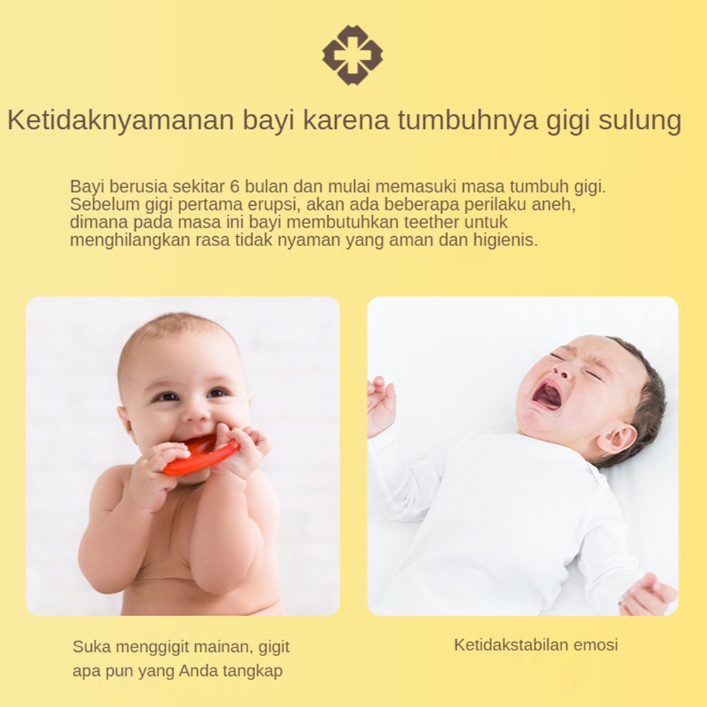 Teether Sikat Gigi Sikat Bayi Bentuk Pisang Bahan Silikon/Mainan Gigitan Bayi Motif Pisang/C 72