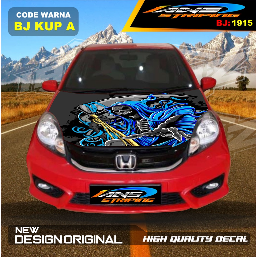 DECAL STICKER KAP MOBIL BRIO AVANZA XENIA TERIOS / STIKER CUP DEPAN MOBIL  HONDA JAZZ DLL / STIKER MOBIL