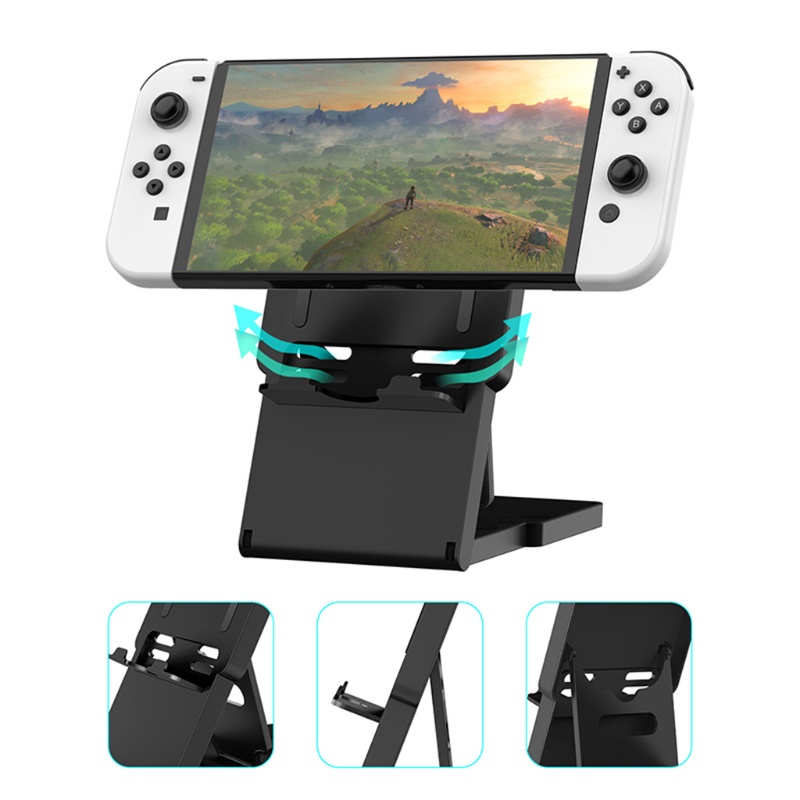 Btsg Foldable Compact Playstand Adjustable Tablet Holder Stand Portable Bracket Compatibe Dengan Saklar/Switch OLED/Lite/P