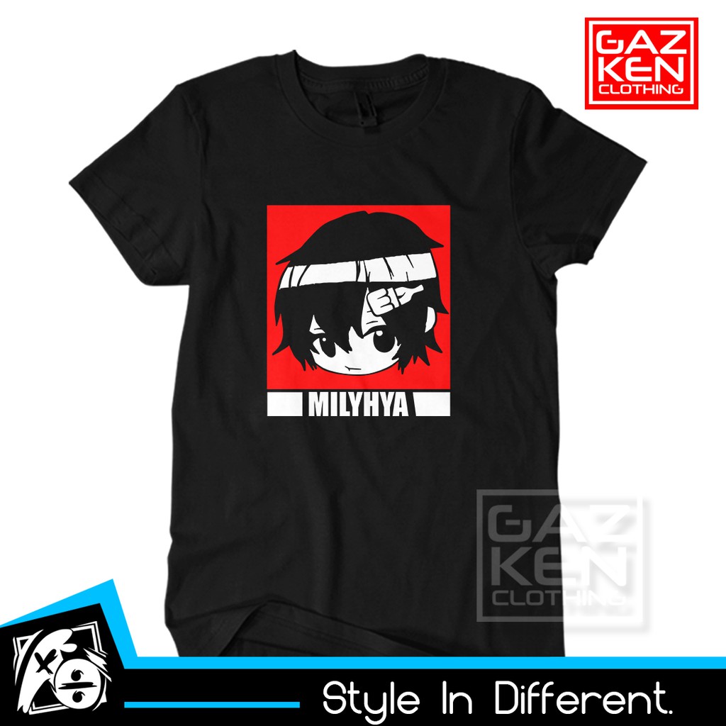 Kaos Milyhya Baju Gamer Youtuber Channel Distro Gaming Cotton Combed 24s
