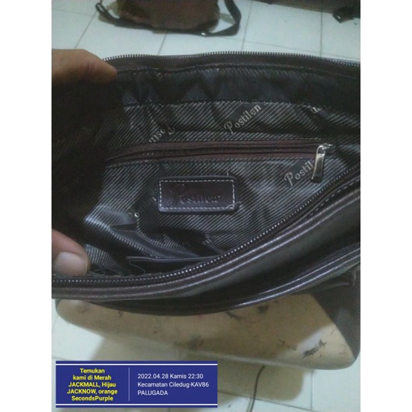 Tas selempang Pria Postilen Leather