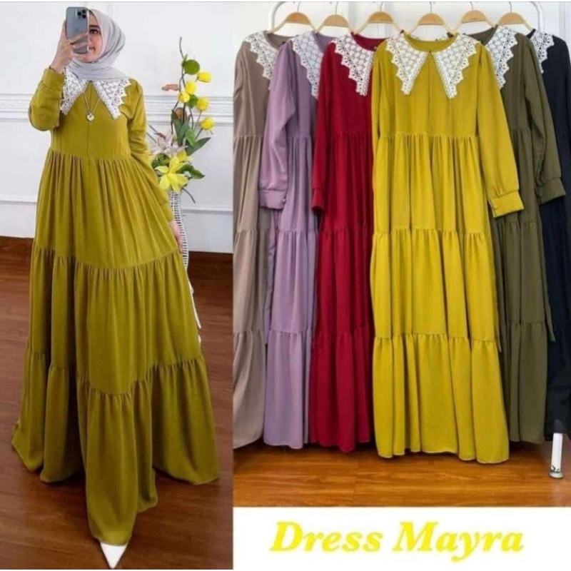 Gamis terbaru 2022 Mayra Dress Gamis modern busui gamis kekinian