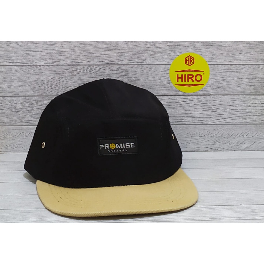 [COD]Topi Distro Pria/Topi Snapback Bordir Promise Kombinasi Lima Panel/Topi Hip-Hop/Topi Keren