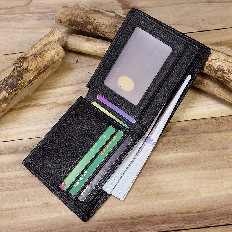 Dompet Pria Kulit Asli Model Lipat 2 Polos Dompet Kulit Sapi Asli-4