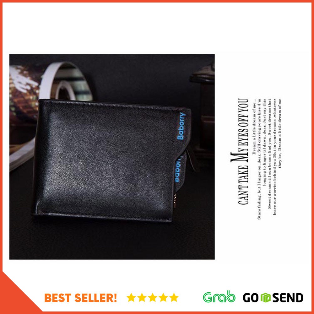 Baborry Dompet Kulit Klasik Pria - QB02 - Black