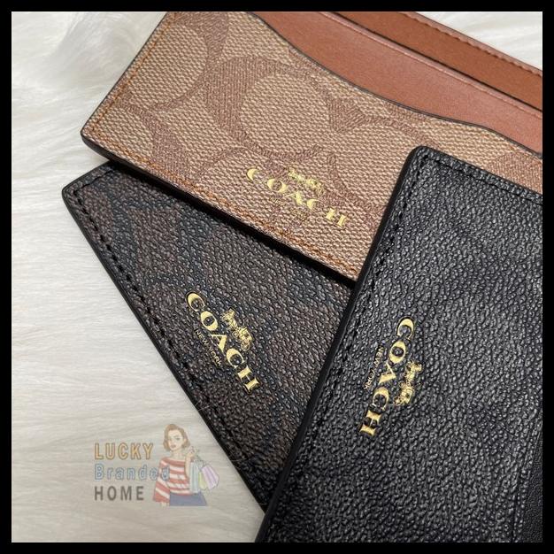 

BEST SELLER !!! COACH CARD HOLDER CARD CASE IN SIGNATURE CANVAS LOGO ORIGINAL COACH TERLARIS