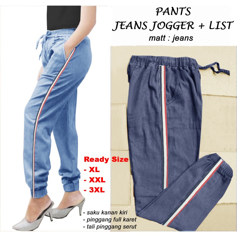 Pants Jeans Jogger - Central Grosir Fashion (CGF) - Ukuran XL-3XL - Matt Jeans Combi List