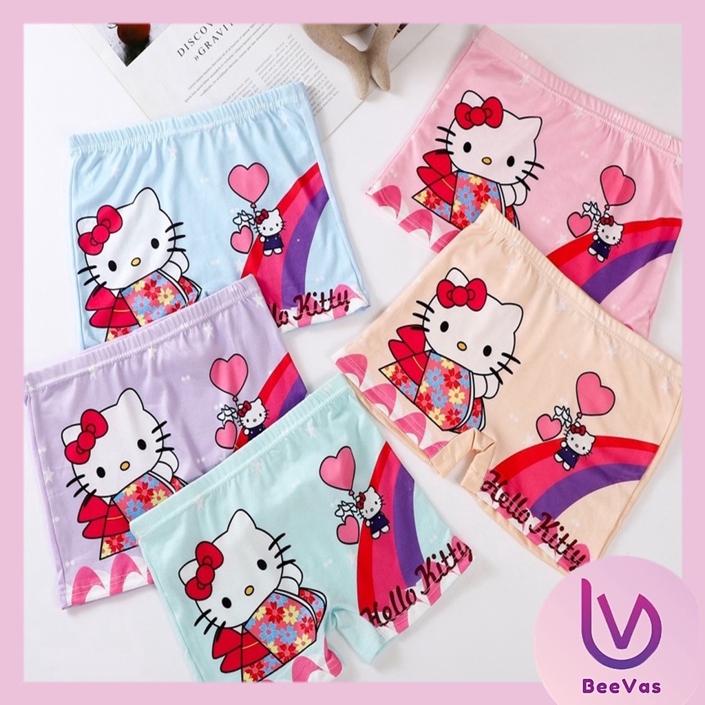 BV.ID CP852 CELANA PENDEK BOXER ANAK PEREMPUAN MOTIF KARTUN HELLO KITTY -  CELANA SHORT ANAK - CELANA PENDEK ANAK CEWEK MURAH