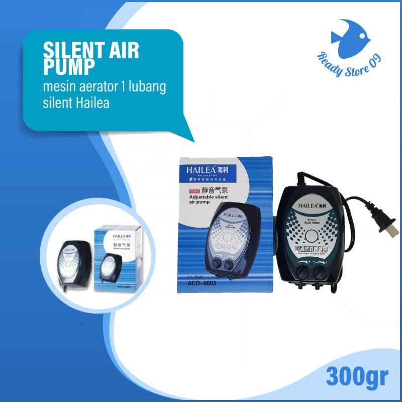 Pompa udara silent / Aerator silent 2lubang Hailea ACO-6603 Aco6603