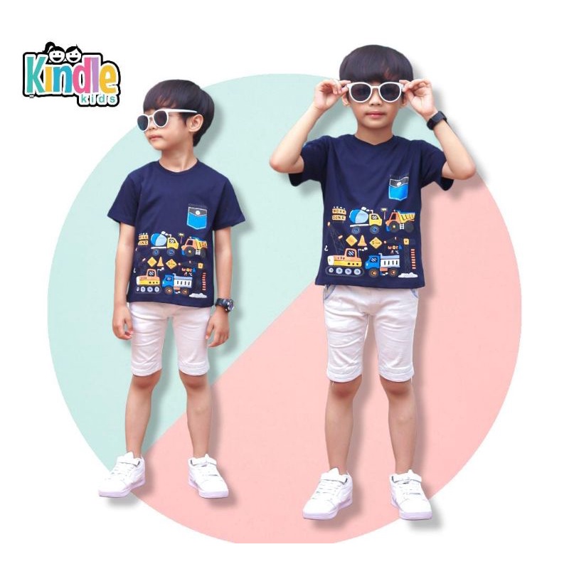 Kaos Anak Motif Kendaraan Series Original KendleKids Kaos Anak Motif Mobil