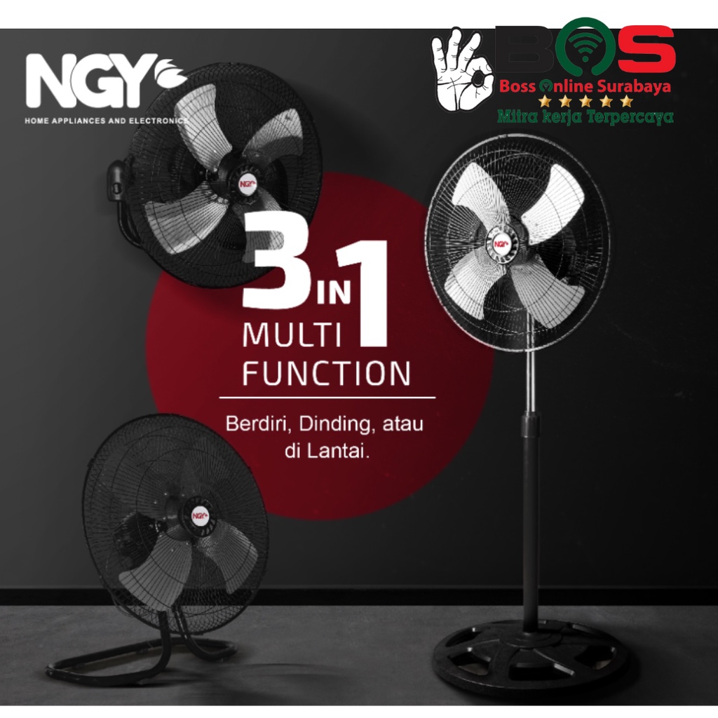 Nagoya NG-1803SF Kipas Angin 3 in 1 18 Inch Berdiri Dinding