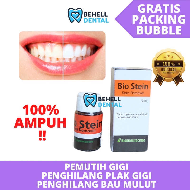 ORI | BIO STEIN WHITENING TEETH / PEMUTIH GIGI / BLEACHING TOOTH : Cairan Pembersih Noda Kuning Gigi Berbehel &amp; Tidak - Alat Bahan Penghilang Pembersih Plak Karang Gigi Ampuh / Pelunak Lem Behel Dan Veneer ORIGINAL / Mirip OCO Tsr