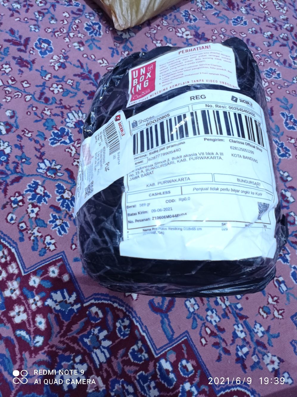 Guling Anak Polos Restking D18x65 Cm