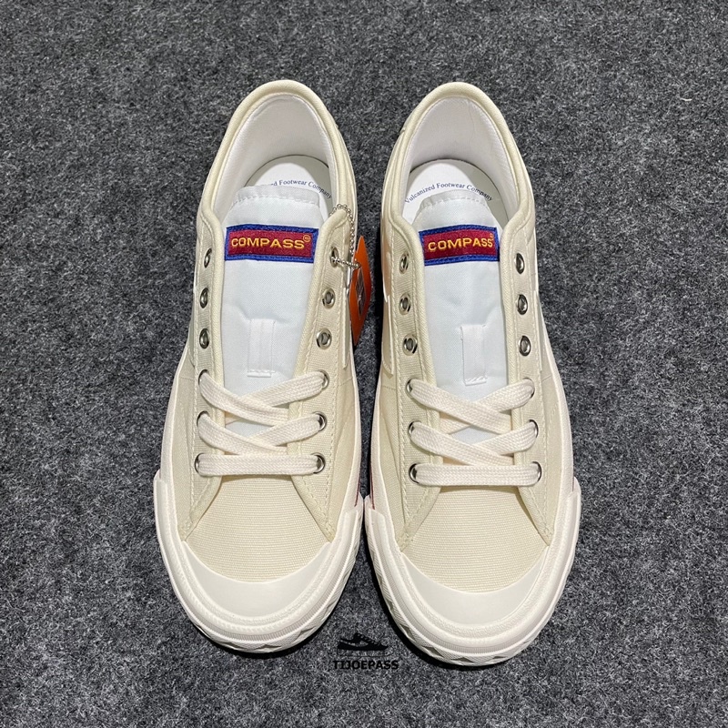 [ORIGINAL] SEPATU COMPASS RETROGRADE CREAM LOW