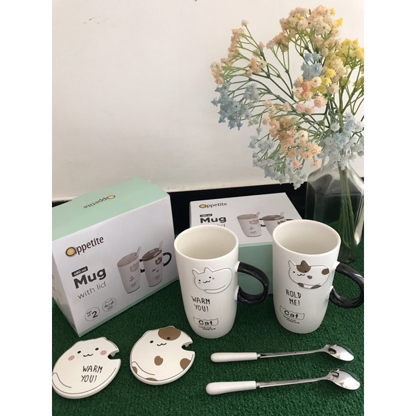 mug kucing cangkir teh gelas gambar kucing gelas unik