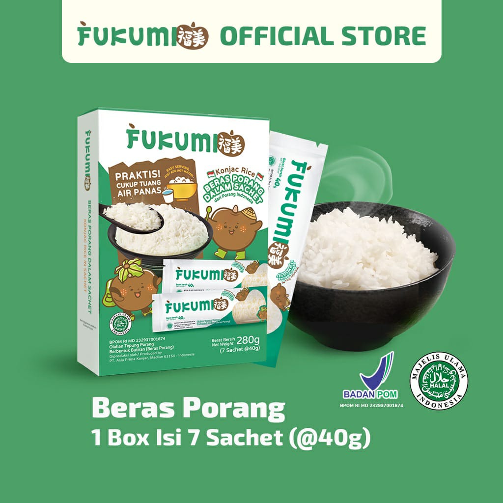

FUKUMI BERAS PORANG BOX SACHET | KONJAC RICE
