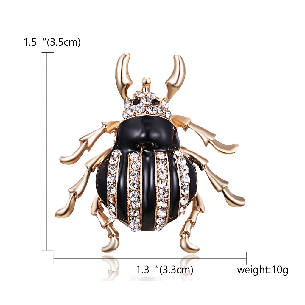 Bros Pin Bentuk Landak / Ular / Kadal / Kepiting / Scorpion / Kumbang Aksen Kristal Untuk Aksesoris Pakaian / Mantel